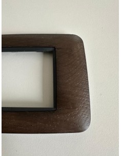 Vimar 20683.33 Runde Platte 3 Module, dunkle Eiche